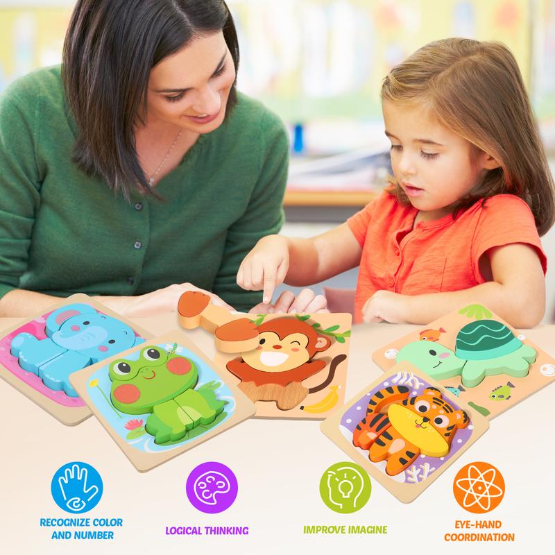 Wooden Puzzles for Toddlers