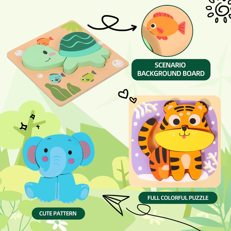 Wooden Puzzles for Toddlers